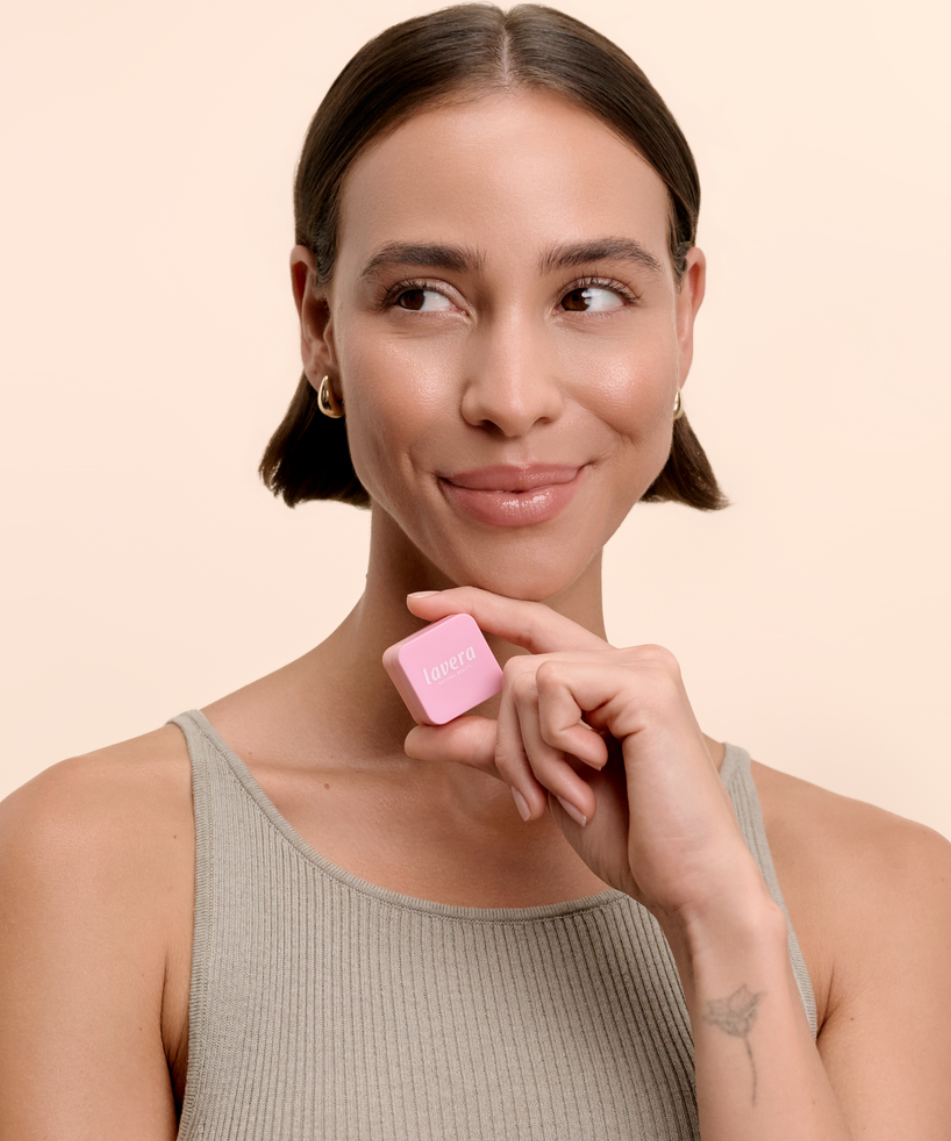 lavera The Cube – Restore & Protect Balm durante l'applicazione