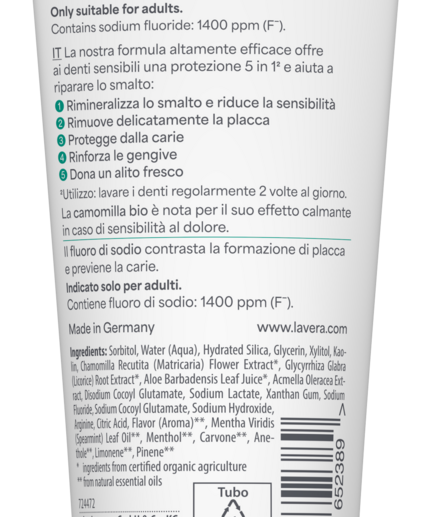 lavera Dentifricio Sensitive & Repair