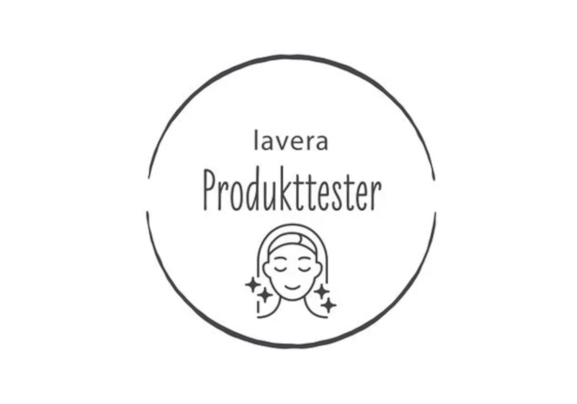 Icona "lavera tester di prodotti" con volto stilizzato