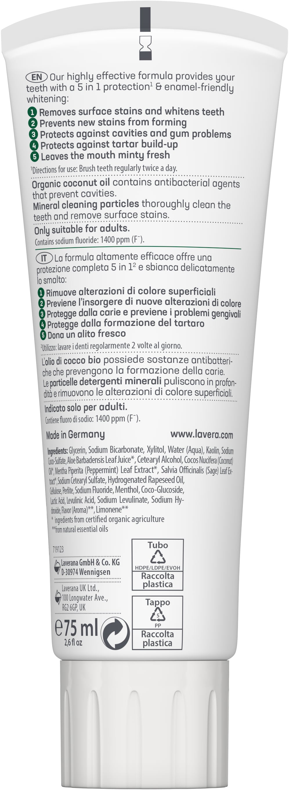 lavera Dentifricio Sensitive Whitening