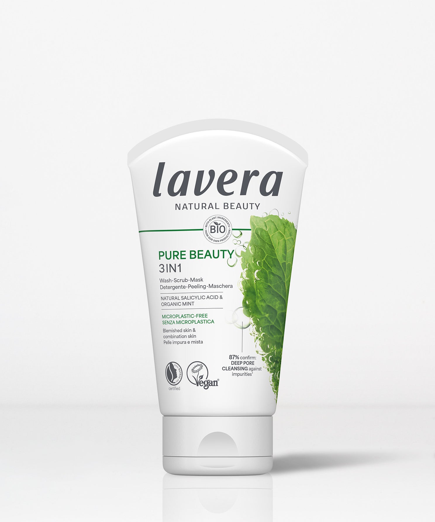 lavera Pure Beauty 3in1 Detergente Peeling Maschera
