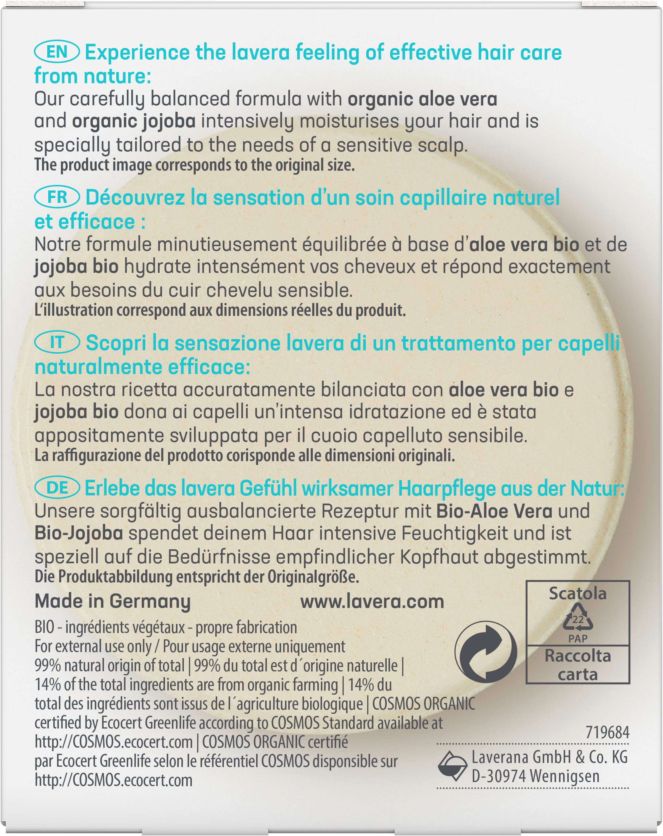 lavera Shampoo solido basis sensitive Idratazione & Cura