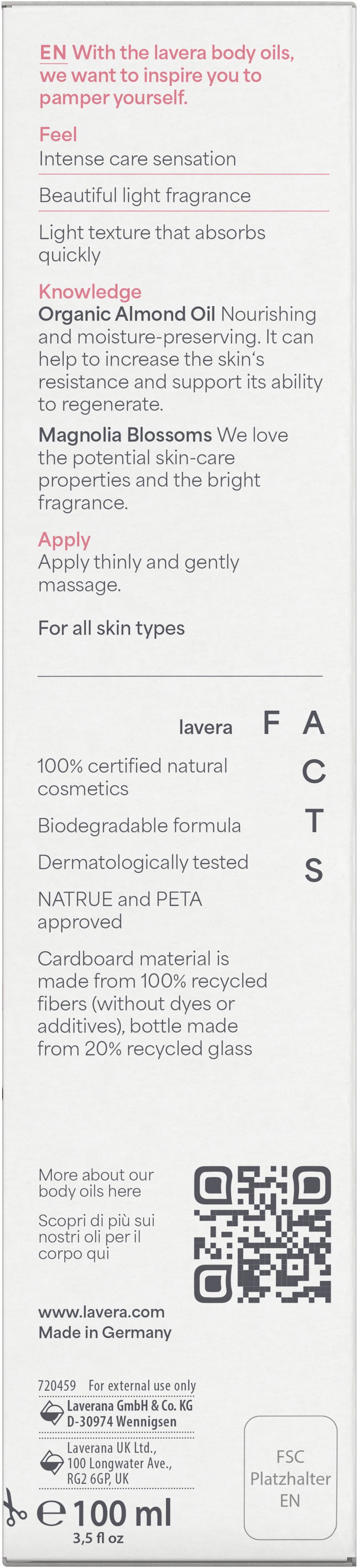 lavera Benessere olio corpo