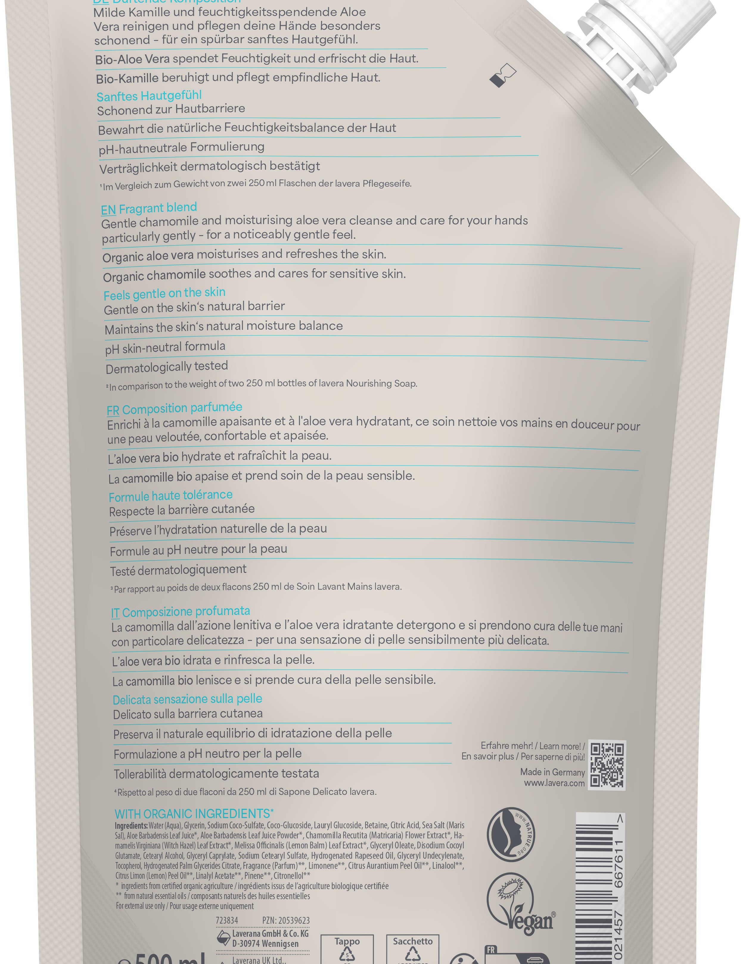 lavera Busta ricarica di sapone liquido delicato basis sensitive