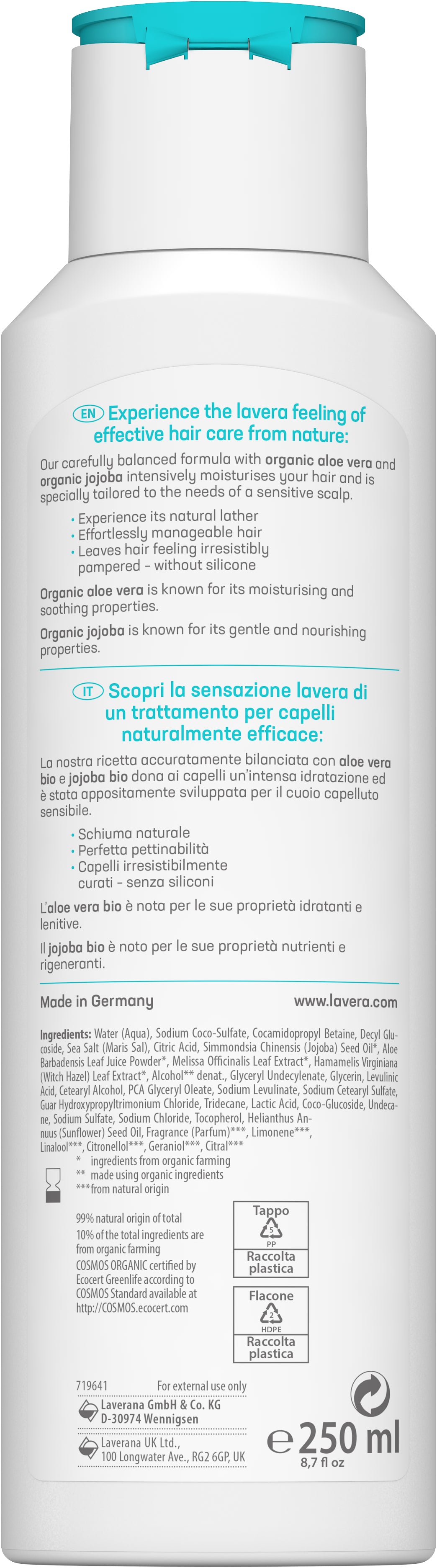 lavera basis sensitive Pflegeshampoo Feuchtigkeit & Pflege