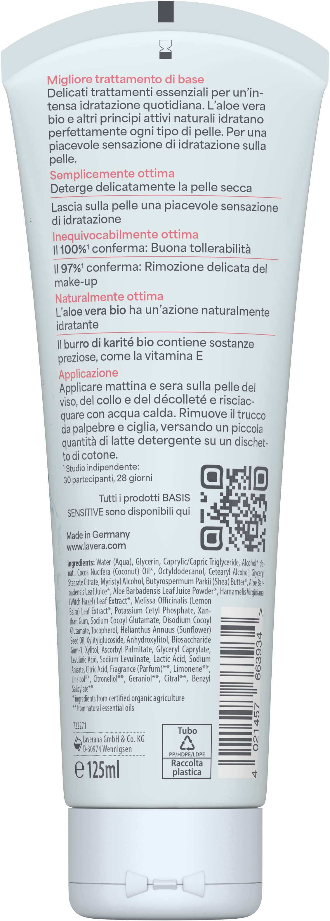 lavera basis sensitive Latte detergente