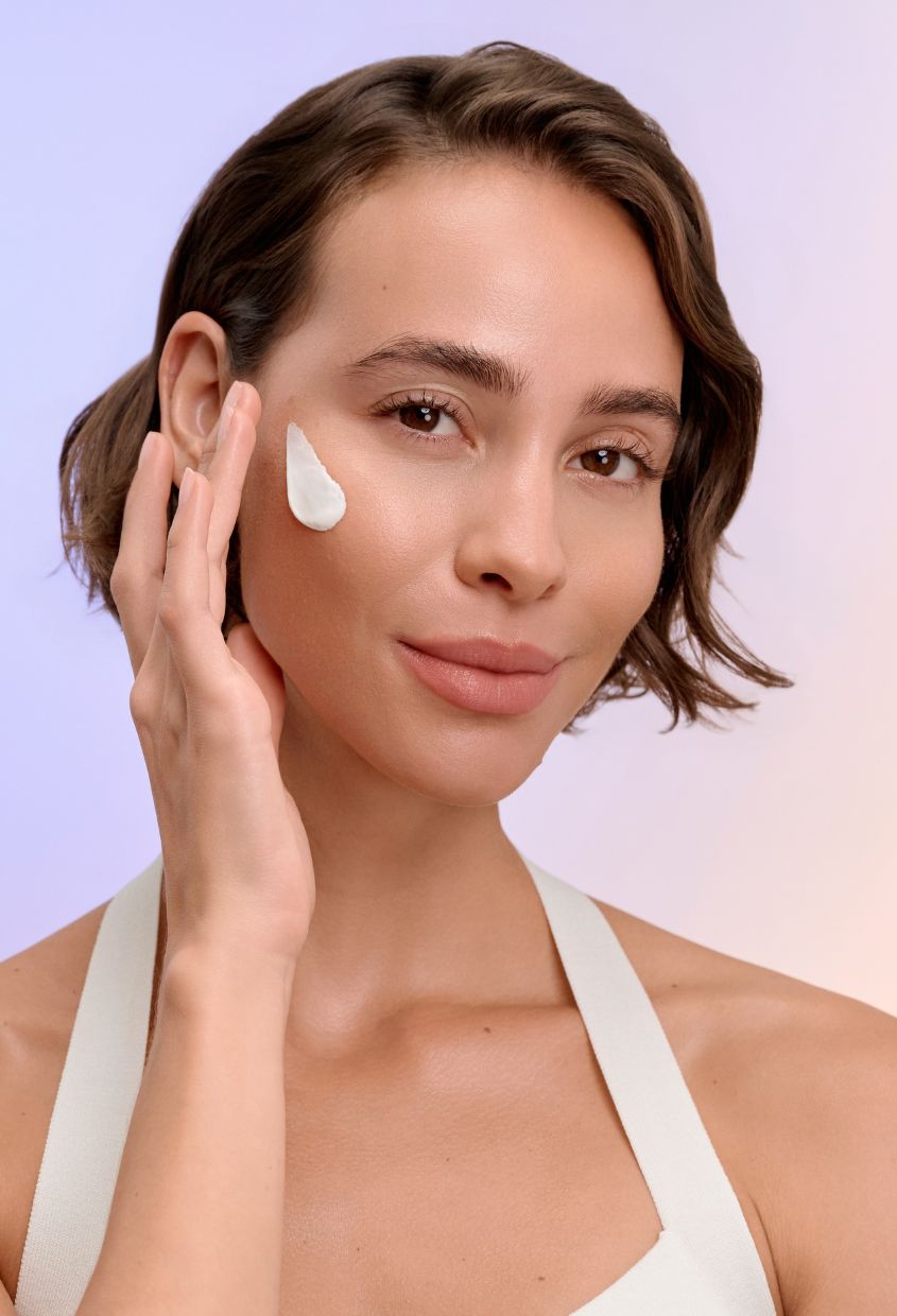 lavera Calm & Comfort Rich Cream durante l'applicazione