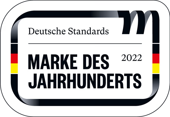 Sigillo "Marchio del secolo 2022" di Deutsche Standards