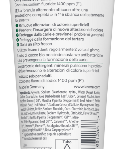lavera Dentifricio Sensitive Whitening