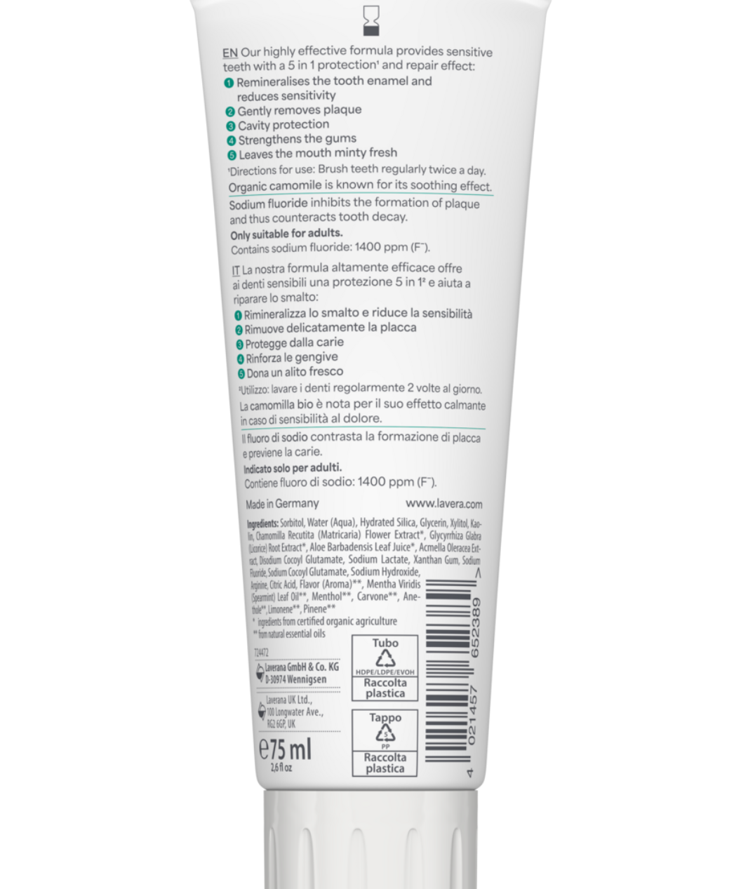 lavera Dentifricio Sensitive & Repair