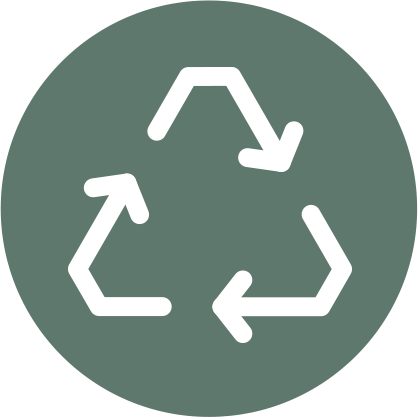 Icona Recycle su sfondo verde