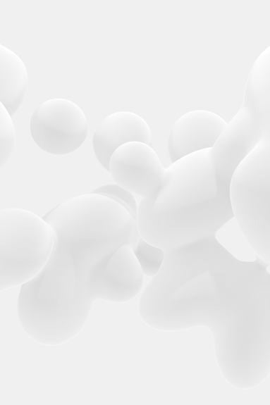 Rappresentazione 3D astratta di una struttura molecolare su sfondo bianco