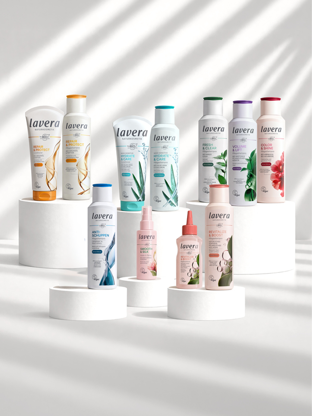 Gesamte Range der neuen Hair Care Produkte