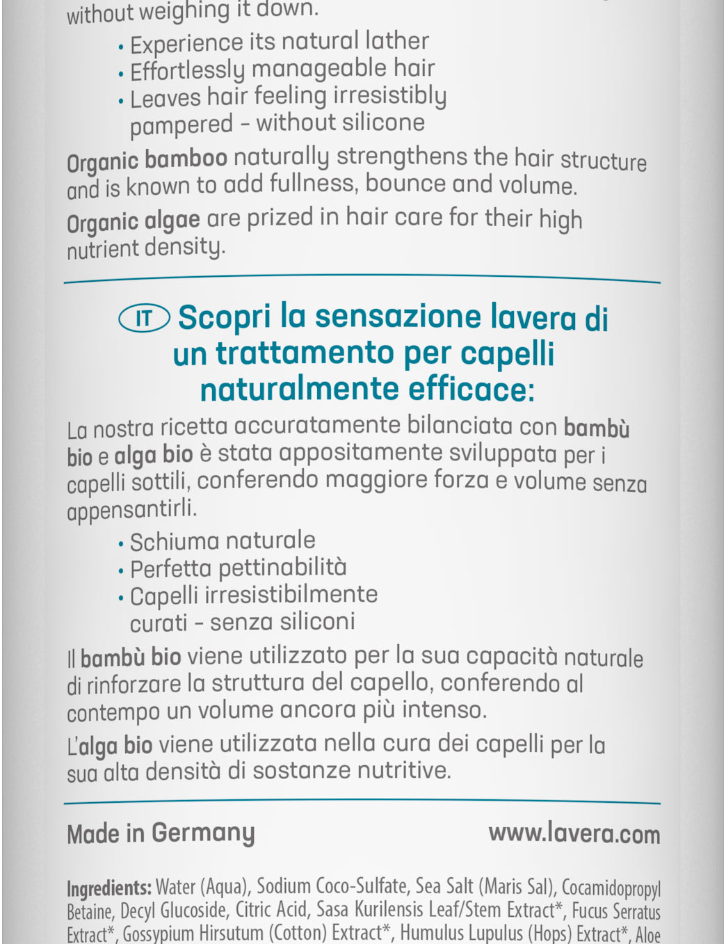 lavera Pflegeshampoo Volumen & Kraft