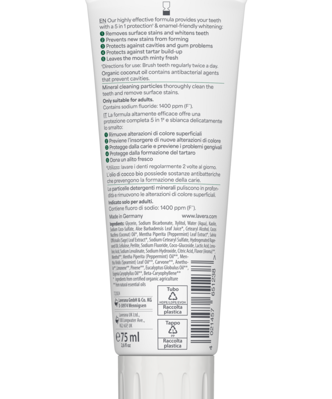 lavera Dentifricio Sensitive Whitening