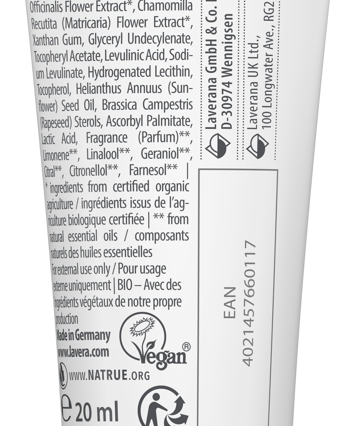 lavera Formato viaggio basis sensitive crema mani