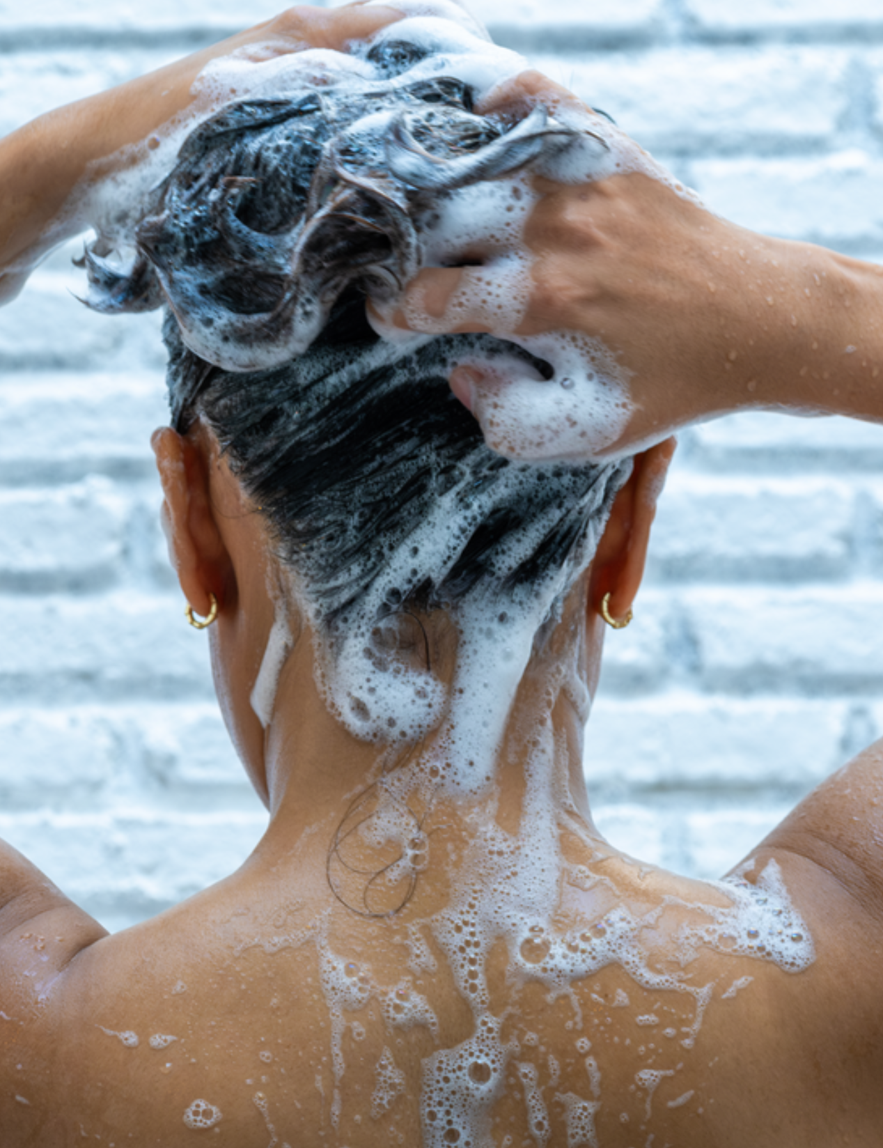 lavera Shampoo Fresh & Clear durante l'applicazione