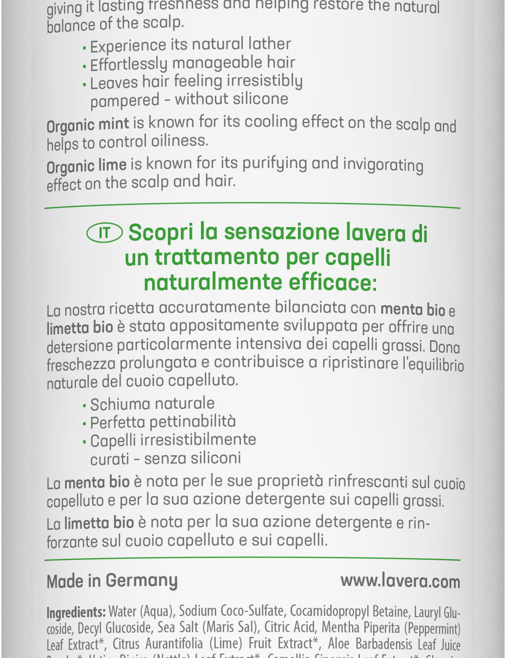 lavera Shampoo Rinfrescante & riequilibrante