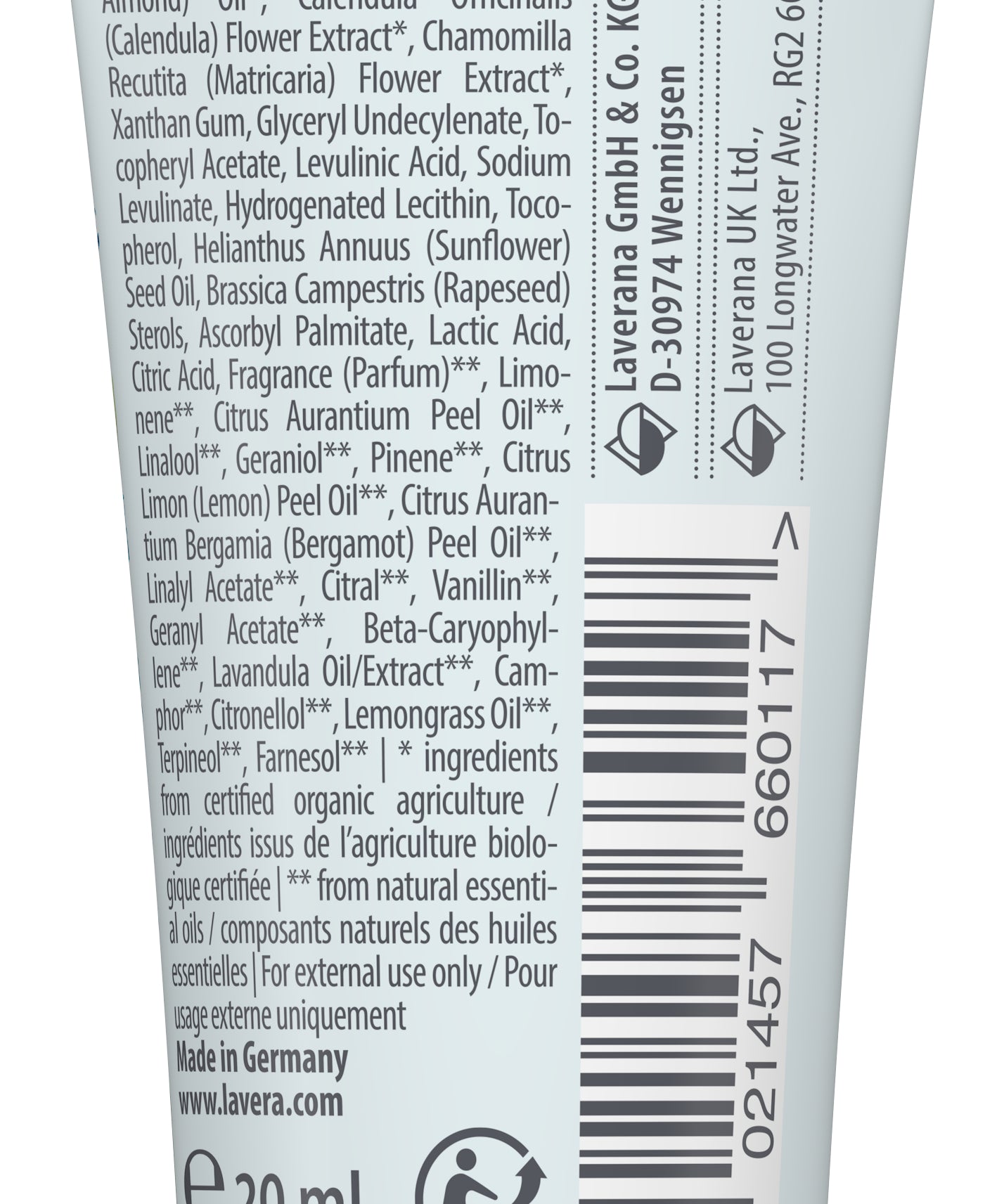 lavera Formato viaggio basis sensitive crema mani