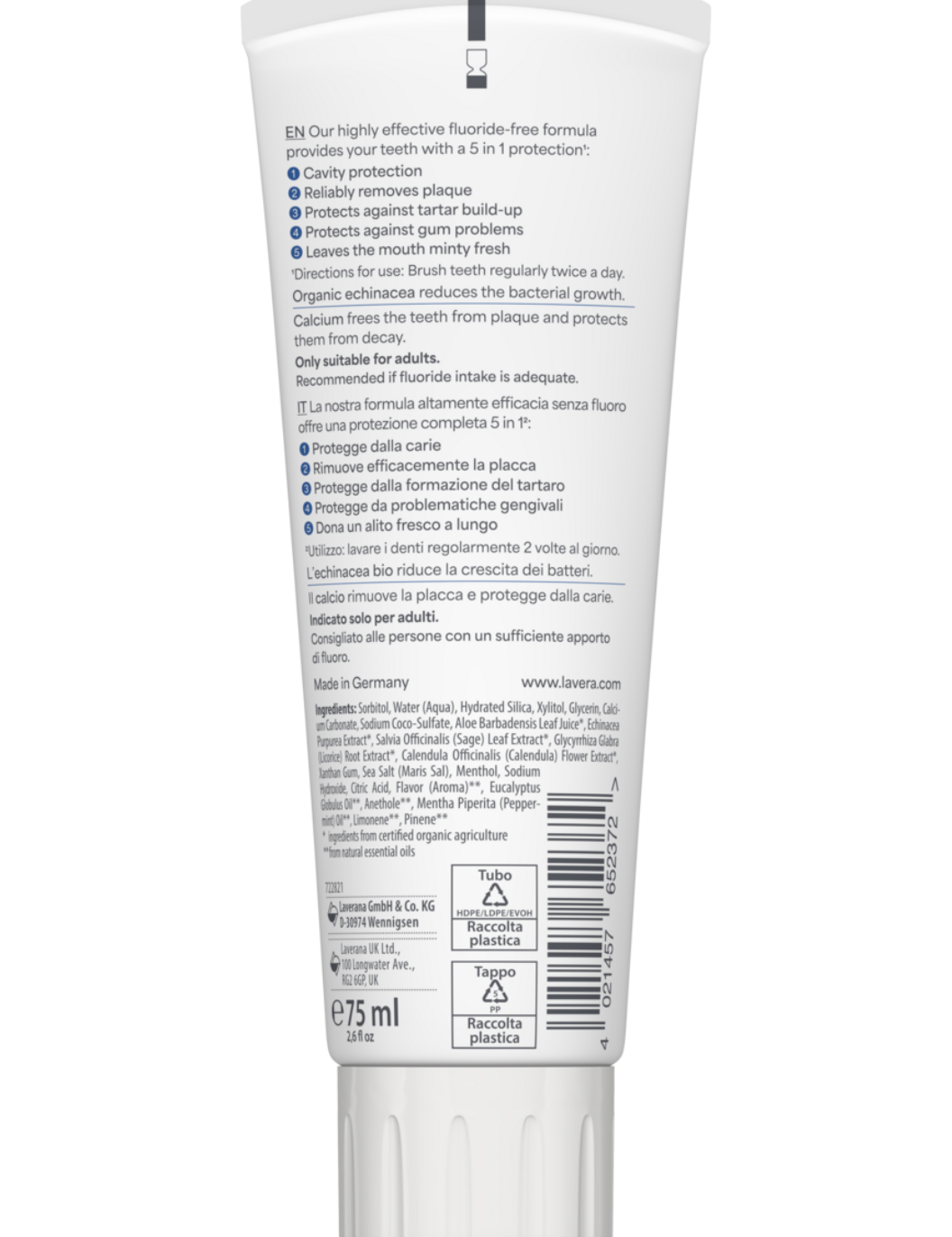 lavera Dentifricio Complete Care Senza Fluoro