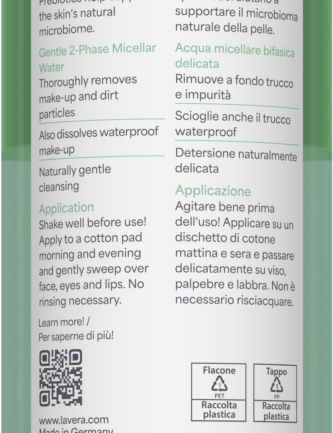 lavera Barrier Balance Acqua micellare bifasica