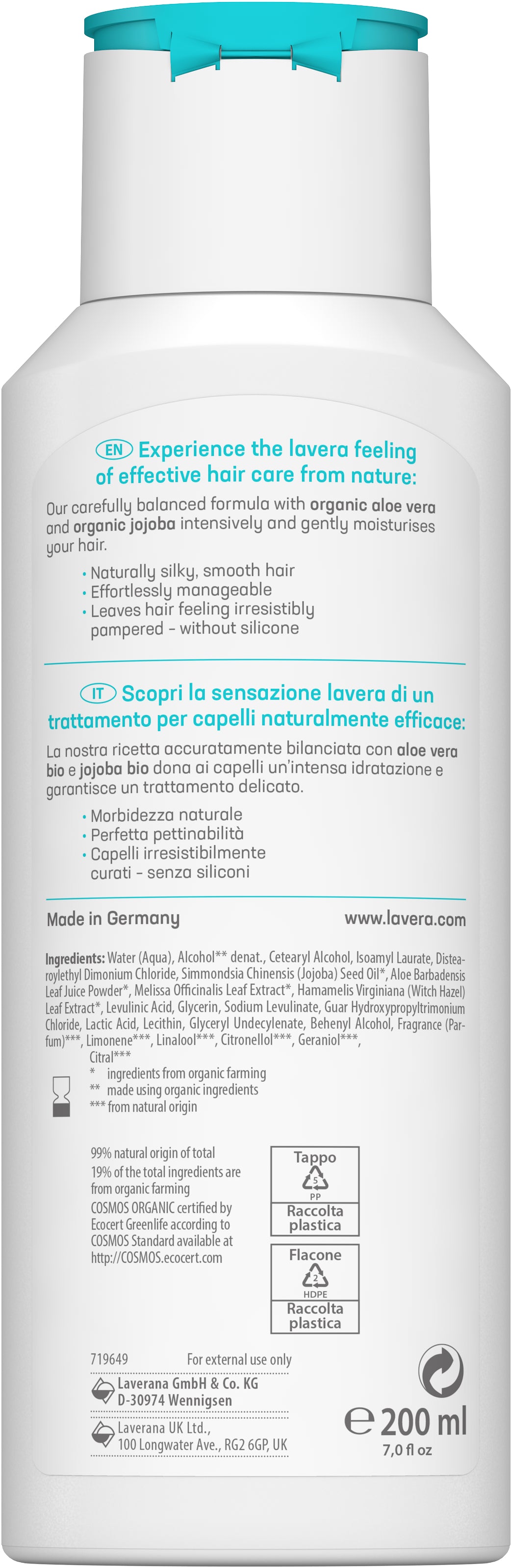 lavera basis sensitive PflegespÃ¼lung Feuchtigkeit & Pflege