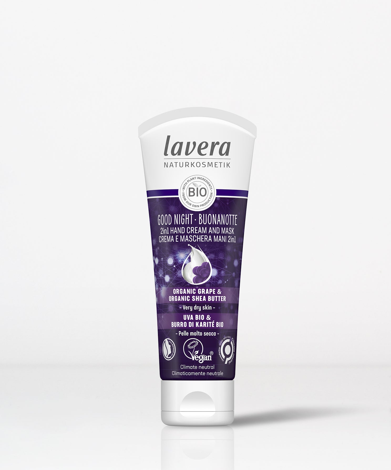 lavera Buonanotte Crema e Maschera Mani 2in1