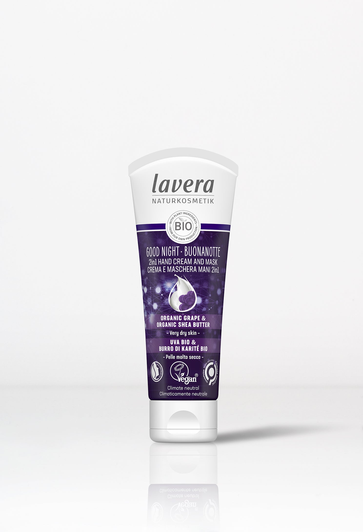 lavera Buonanotte Crema e Maschera Mani 2in1