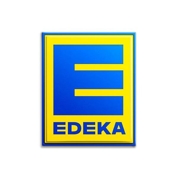 EDEKA-Logo in Blau und Gelb